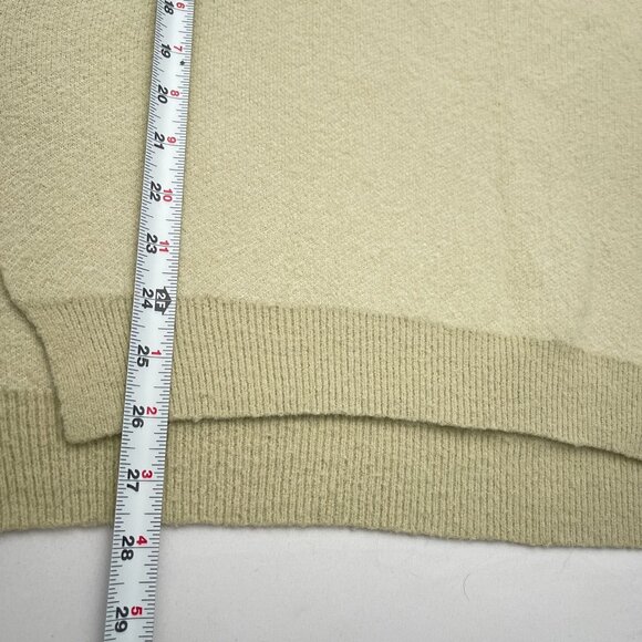 Free People Ivory Oversized V-Neck Sweater 100% Nylon Soft Knit XS-M - Picture 9 of 11